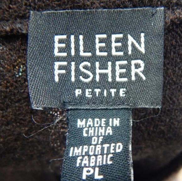Eileen Fisher Brown Wool Knit Jacket - Picture 4 of 4